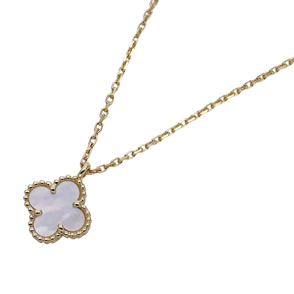 Van Cleef & Arpels Sweet Alhambra Necklace for Women, 750YG (Yellow Gold), Mo...